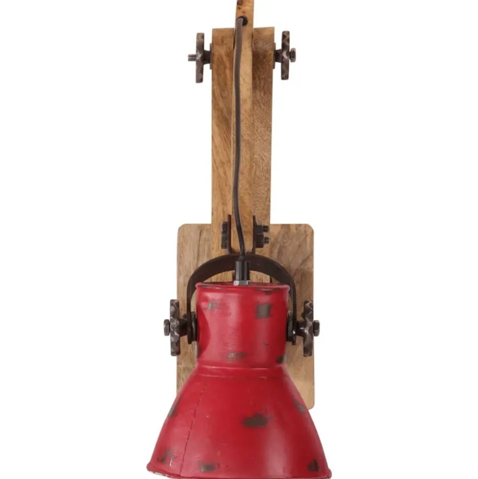 vidaXL Wandlamp 25 W E27 96x15x20 cm verweerd rood