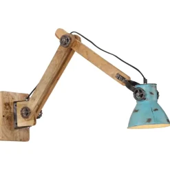 vidaXL Wandlamp 25 W E27 96x15x20 cm verweerd blauw