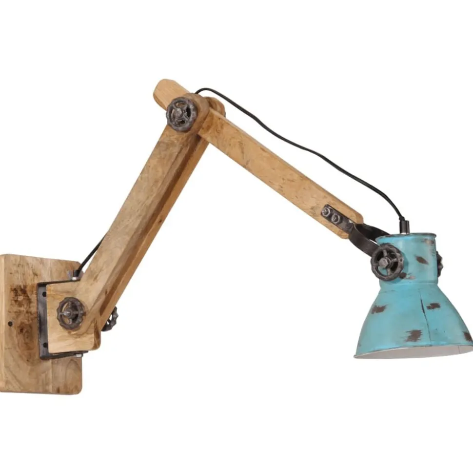 vidaXL Wandlamp 25 W E27 96x15x20 cm verweerd blauw