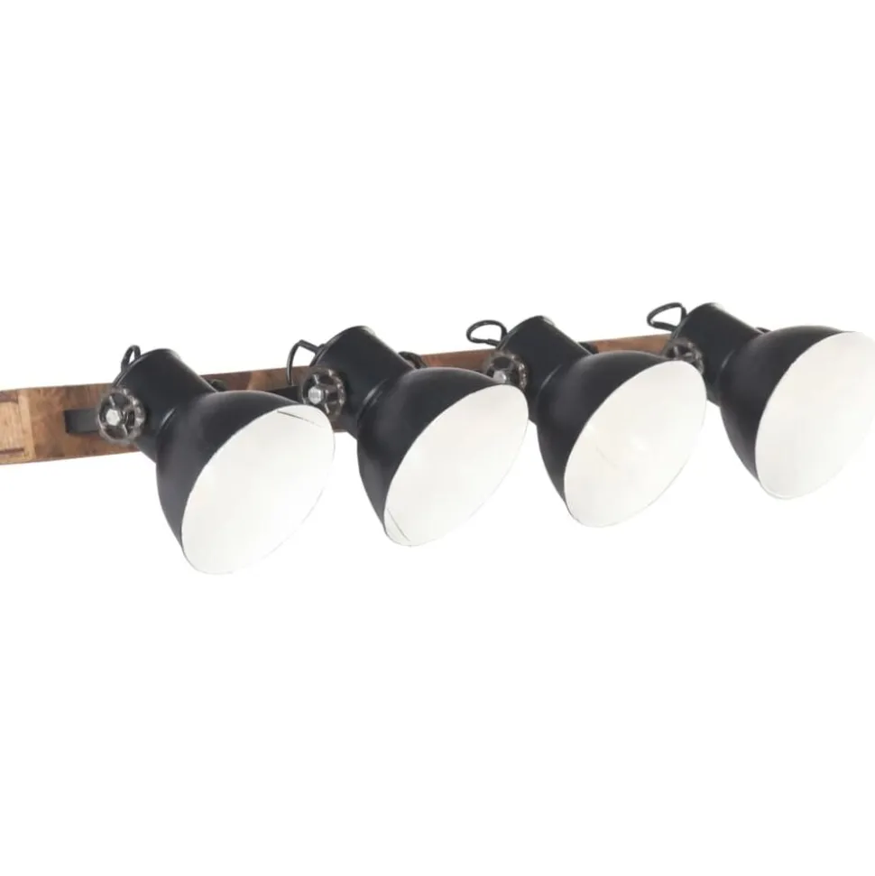 vidaXL Wandlamp industrieel E27 90x25 cm zwart