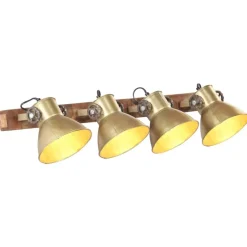 vidaXL Wandlamp industrieel E27 90x25 cm messingkleurig