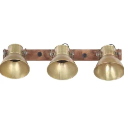 vidaXL Wandlamp industrieel E27 65x25 cm messingkleurig