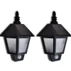 vidaXL Wandlamp solar met bewegingsensor 2 st