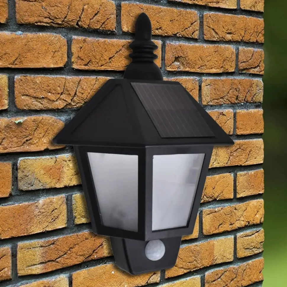 vidaXL Wandlamp solar met bewegingsensor 2 st