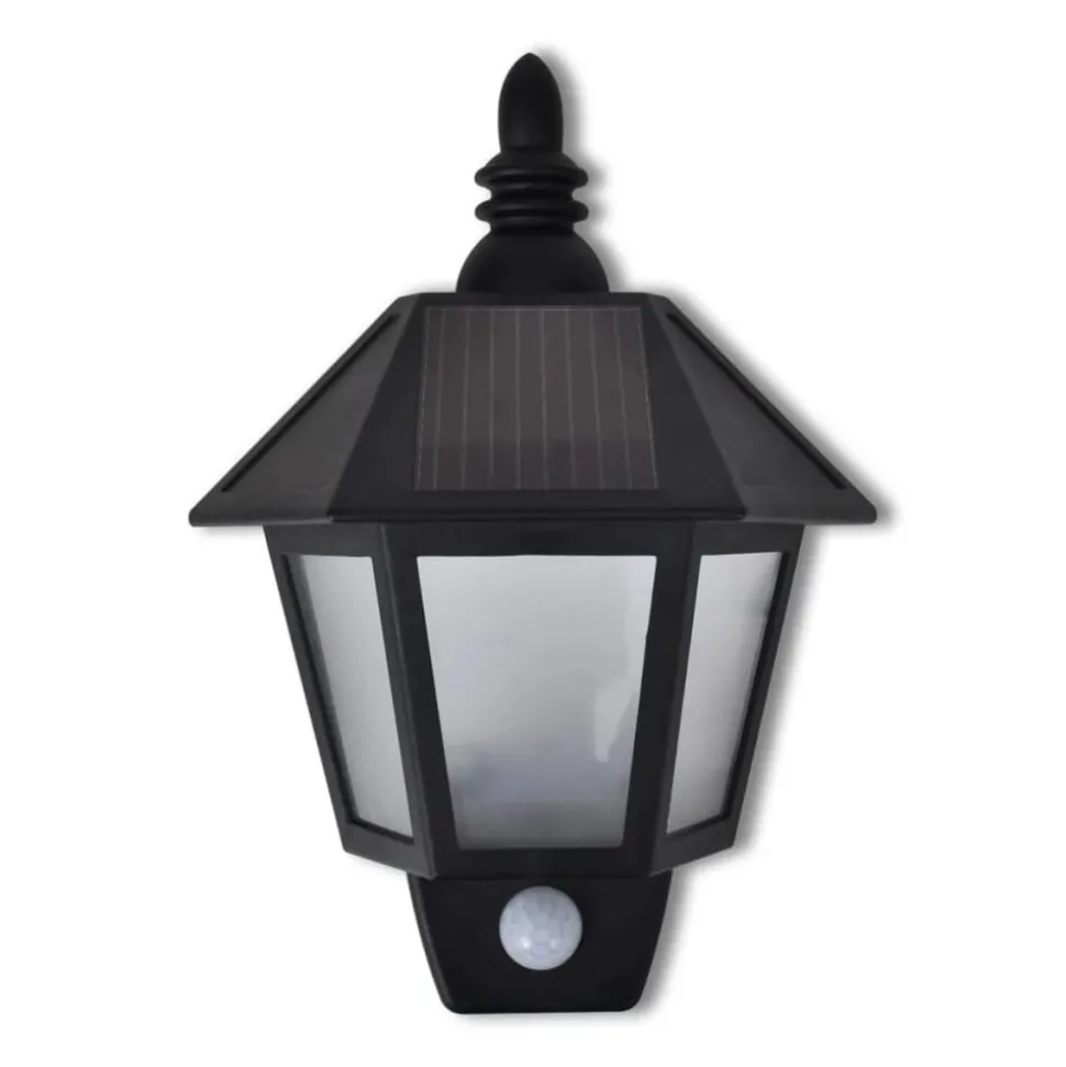 vidaXL Wandlamp solar met bewegingsensor 2 st