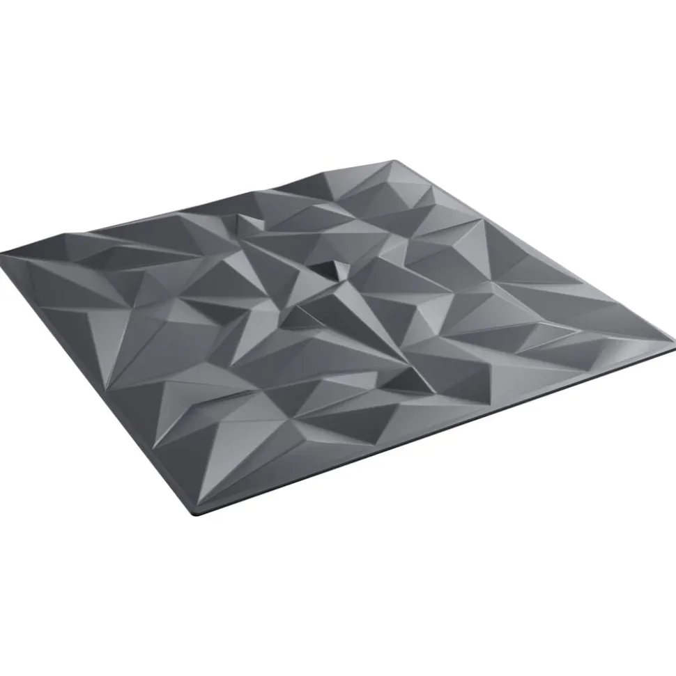 vidaXL Wandpanelen 24 pcs Amethist Grijs 50 x 50 cm XPS Schuim