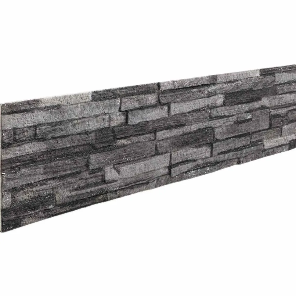 vidaXL Wandpanelen 10 pcs Antraciet 100 x 25 cm EPS-schuim