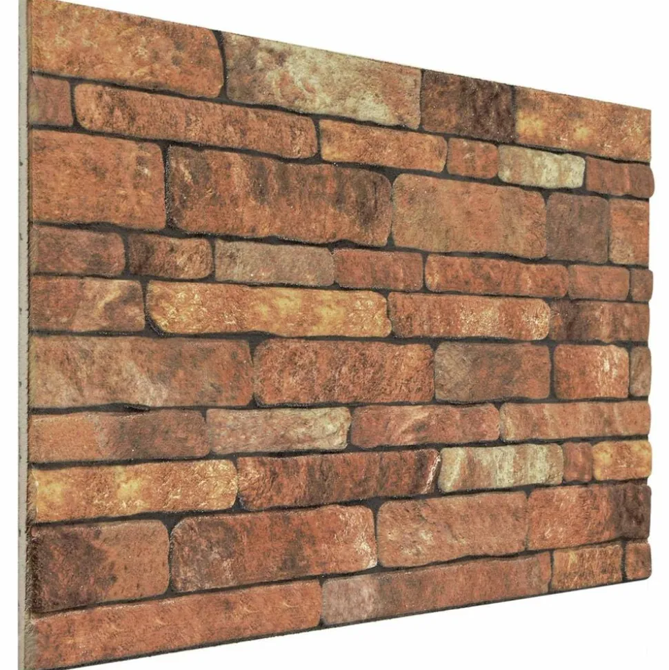 vidaXL Wandpanelen 10 pcs Bruin en wit 100 x 50 cm EPS-schuim