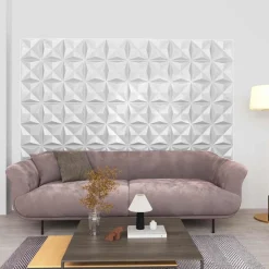 vidaXL Wandpanelen 48 pcs Origami Wit 50 x 50 cm XPS Schuim