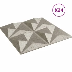 vidaXL Wandpanelen 24 pcs Origami Beton 50 x 50 cm XPS Schuim
