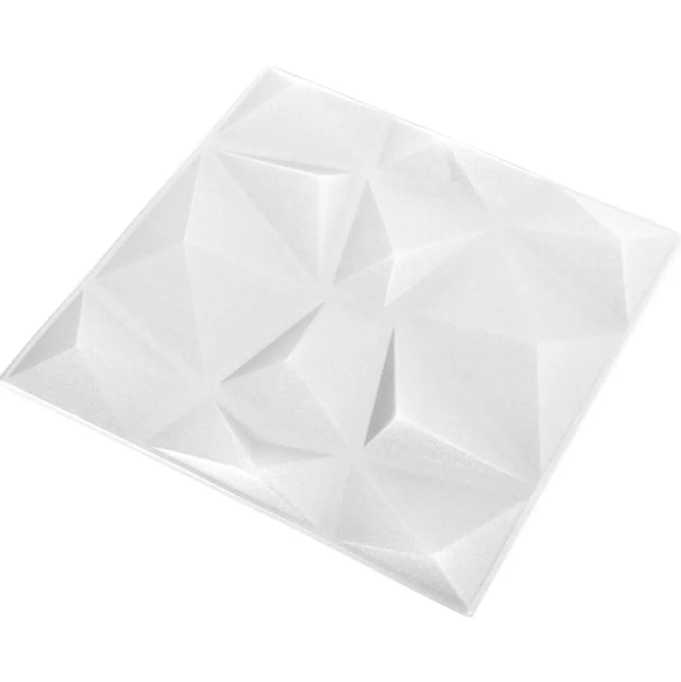 vidaXL Wandpanelen 12 pcs Origami Wit 50 x 50 cm XPS Schuim