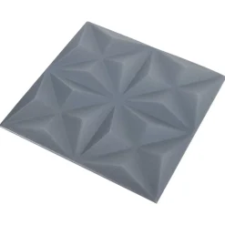vidaXL Wandpanelen 24 pcs Origami Grijs 50 x 50 cm XPS Schuim