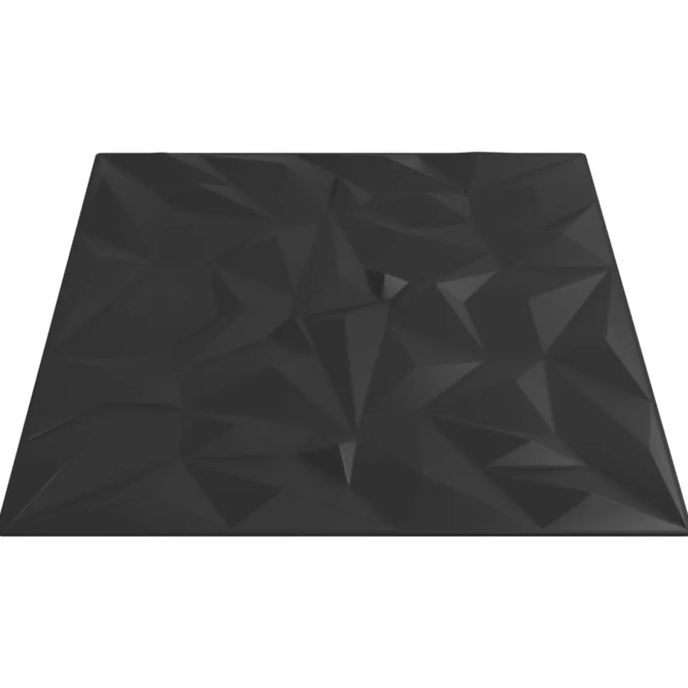 vidaXL Wandpanelen 24 pcs Zwart 50 x 50 cm XPS Schuim