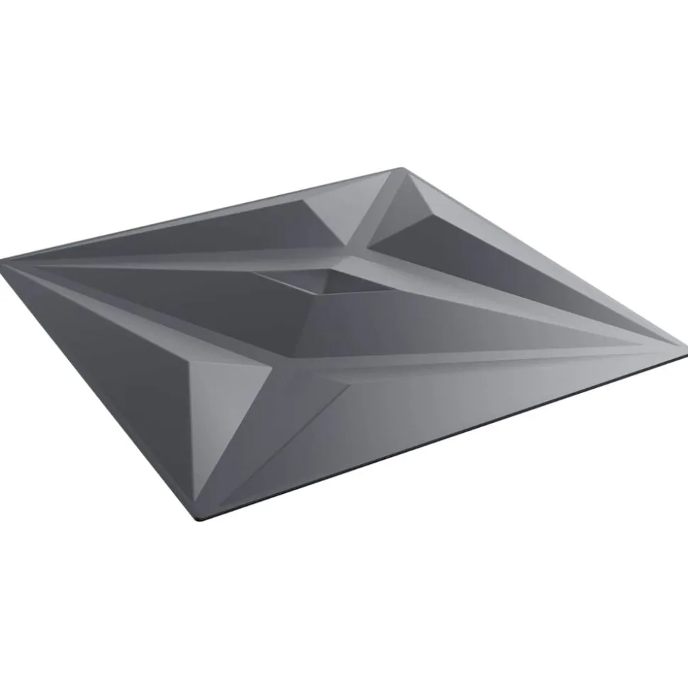vidaXL Wandpanelen Ster 48 pcs Ster Grijs 50 x 50 cm XPS Schuim
