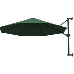 vidaXL Wandparasol met metalen paal 300 cm groen