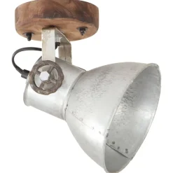 vidaXL Wand-/plafondlampen industrieel 2 st E27 20x25 cm zilverkleurig