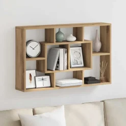 vidaXL Wandplank Artisan Eiken 85x16x52,5 cm Bewerkt Hout