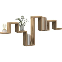 vidaXL Wandplank Wandgemonteerd Artisan Eiken 104.5 x 43 x 10 cm