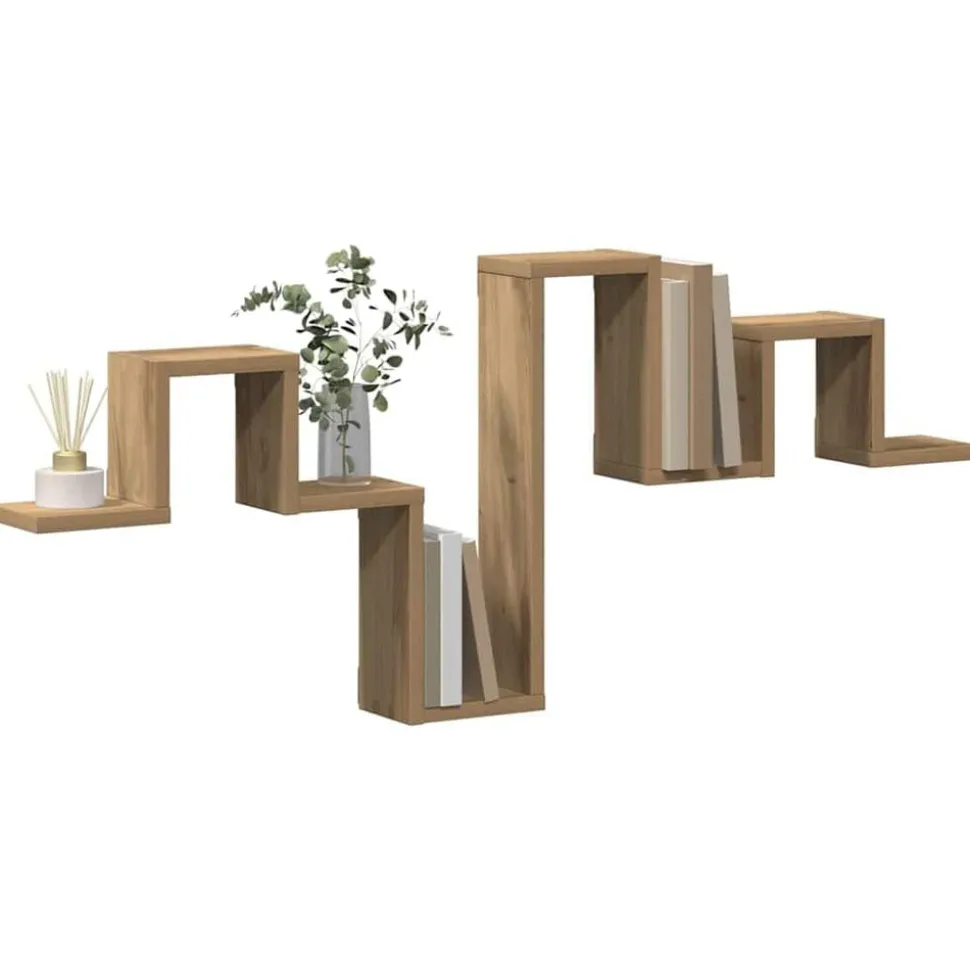 vidaXL Wandplank Wandgemonteerd Artisan Eiken 104.5 x 43 x 10 cm