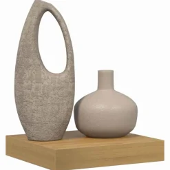 vidaXL Wandplank Wandgemonteerd Bruin 23 x 23,5 x 4 cm Bewerkt hout