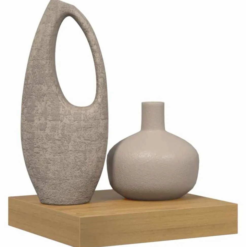 vidaXL Wandplank Wandgemonteerd Bruin 23 x 23,5 x 4 cm Bewerkt hout