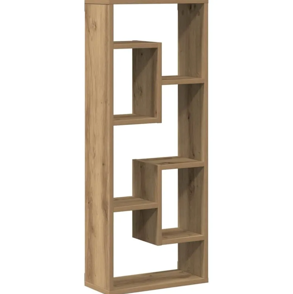 vidaXL Wandplank 36x16x90 cm bewerkt hout artisanaal eikenkleurig