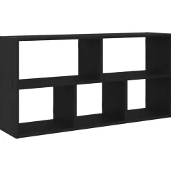 vidaXL Wandplank Zwart Eiken 100x25x50 cm Bewerkt Hout