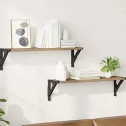 vidaXL Wandplanken 2 pcs Artisan Eiken 60 x 15 x 15,5 cm Bewerkt hout