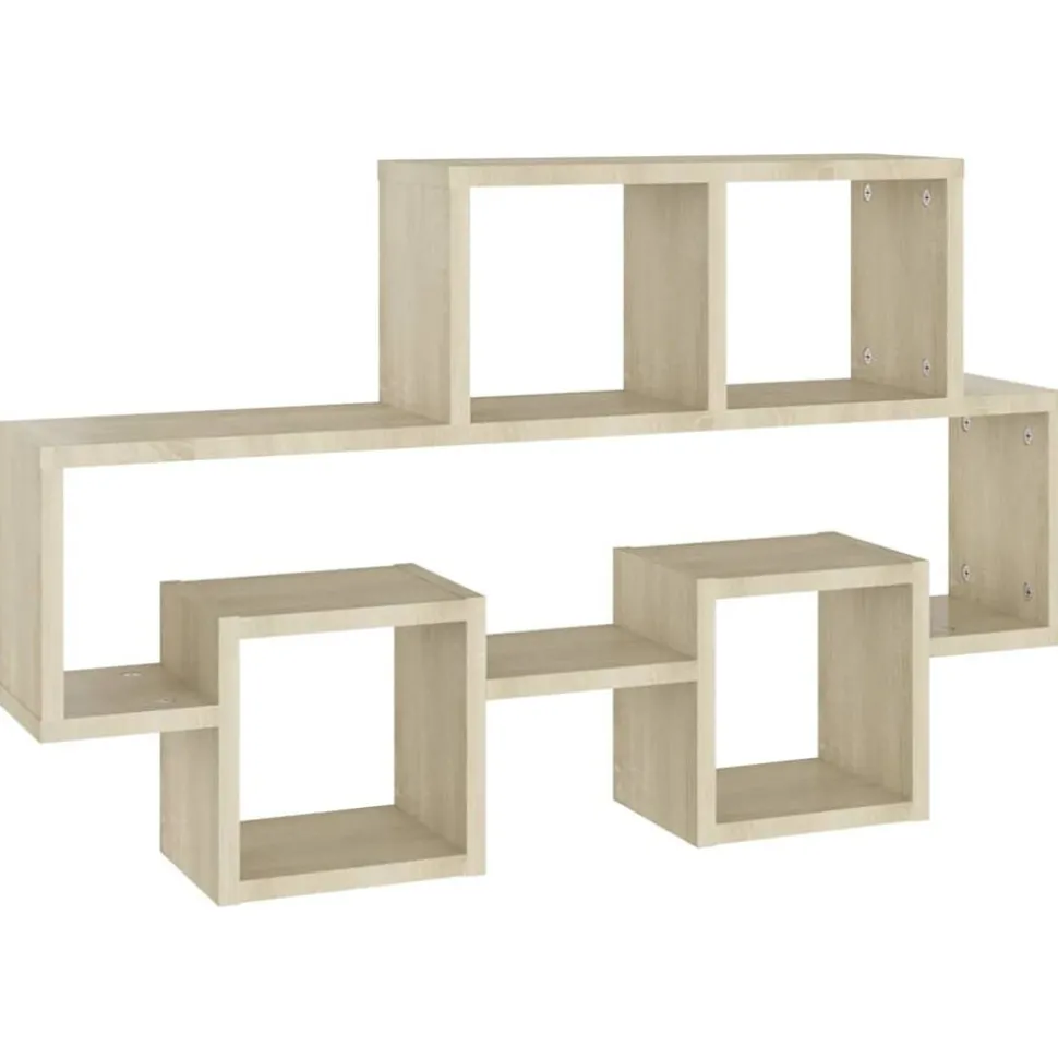 vidaXL Wandschap auto-vormig 82x15x51 cm bewerkt hout sonoma eiken