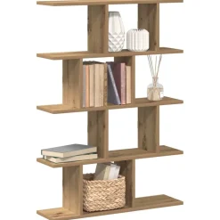 vidaXL Wandschap kubus 12 vakken bewerkt hout artisanaal eikenkleurig