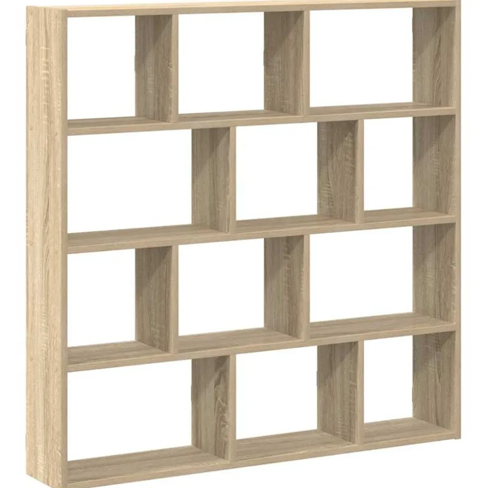 vidaXL Wandschap kubus 12 vakken bewerkt hout sonoma eikenkleurig