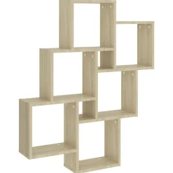 vidaXL Wandschap kubus 78x15x93 cm bewerkt hout sonoma eiken