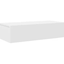 vidaXL Wandschap met lades 60x26,5x15 cm bewerkt hout wit