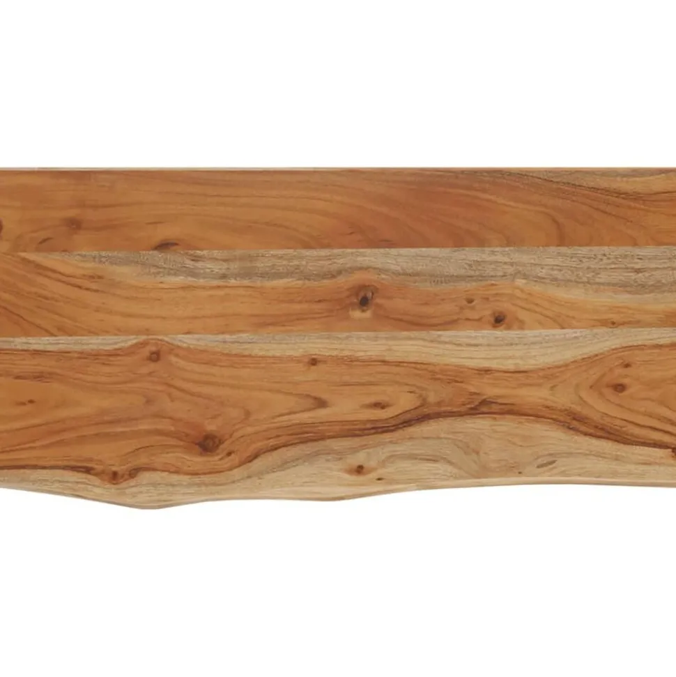 vidaXL Wandschap rechthoekig natuurlijke rand 40x20x2,5 cm acaciahout