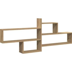 vidaXL Wandschap 167,5x18x68 cm bewerkt hout artisanaal eikenkleurig