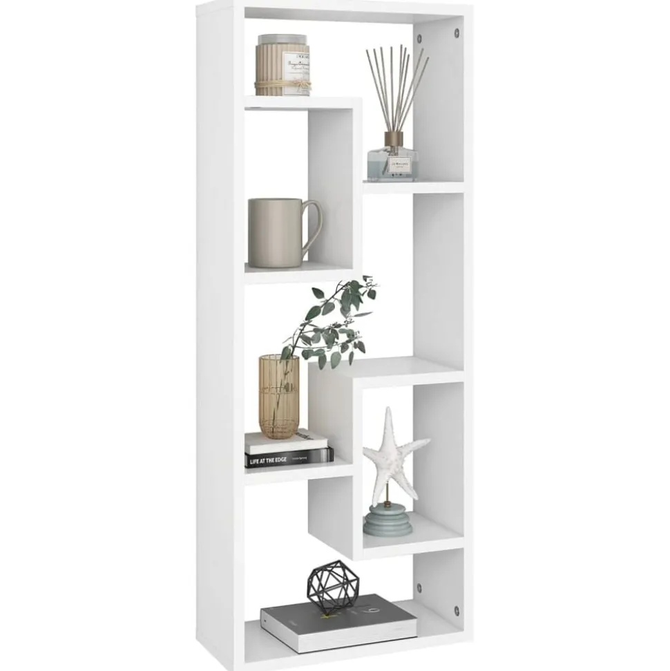 vidaXL Wandschap 36x16x90 cm bewerkt hout wit