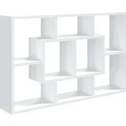 vidaXL Wandschap 85x16x52,5 cm bewerkt hout wit