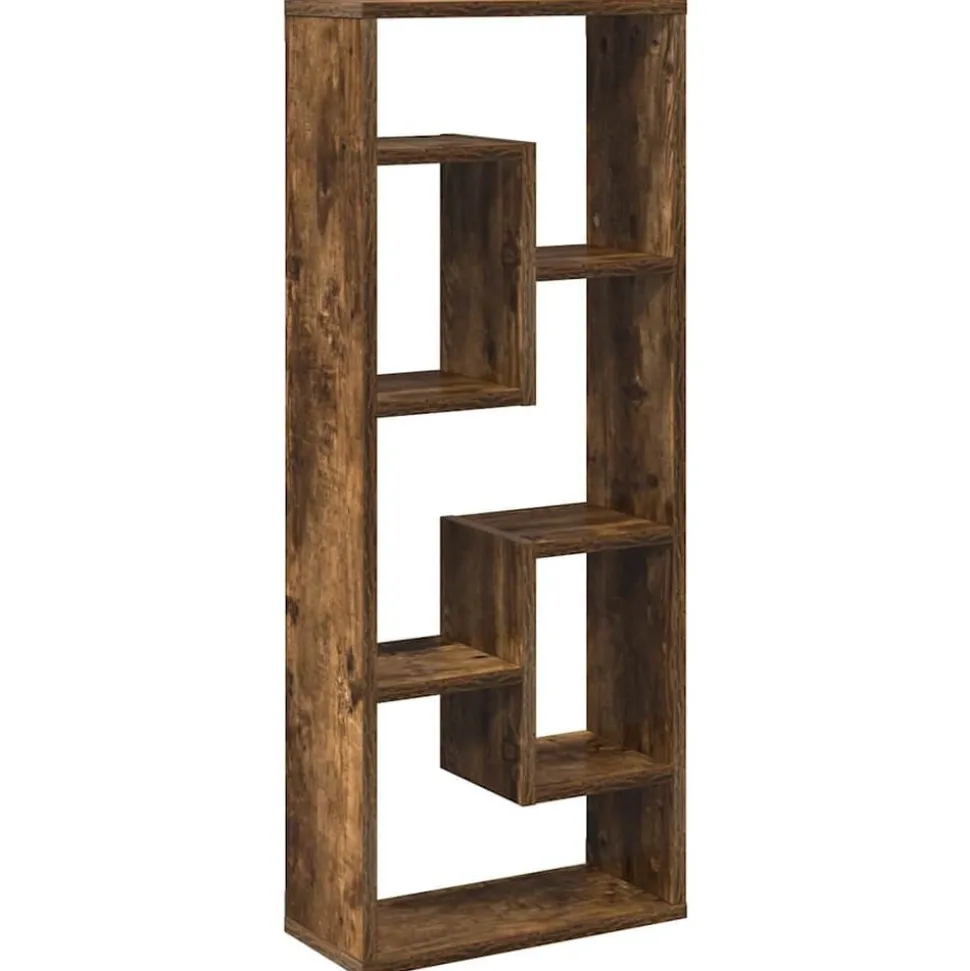 vidaXL Wandschap 36x16x90 cm bewerkt hout gerookt eikenkleurig