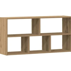 vidaXL Wandschap 100x25x50 cm bewerkt hout artisanaal eikenkleurig