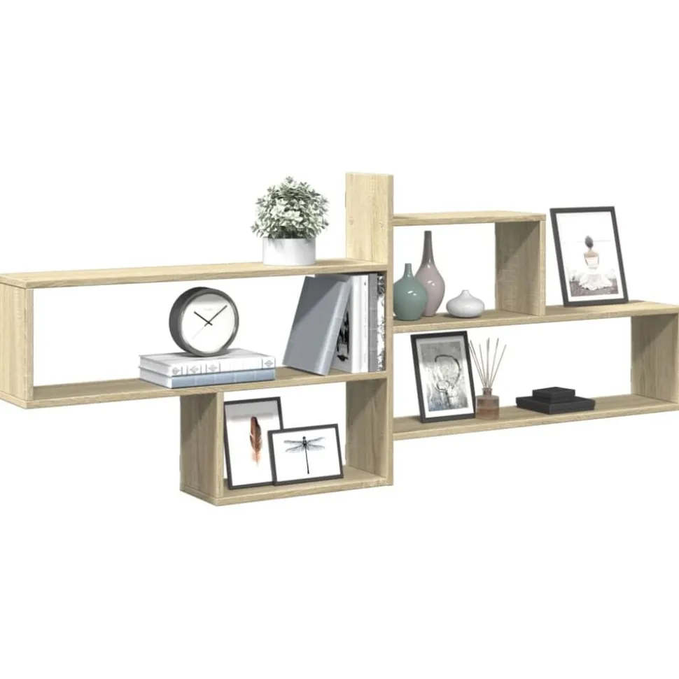 vidaXL Wandschap 167,5x18x68 cm bewerkt hout sonoma eikenkleurig