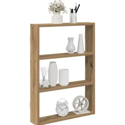 vidaXL Wandschap 43x9x60 cm bewerkt hout artisanaal eikenkleurig