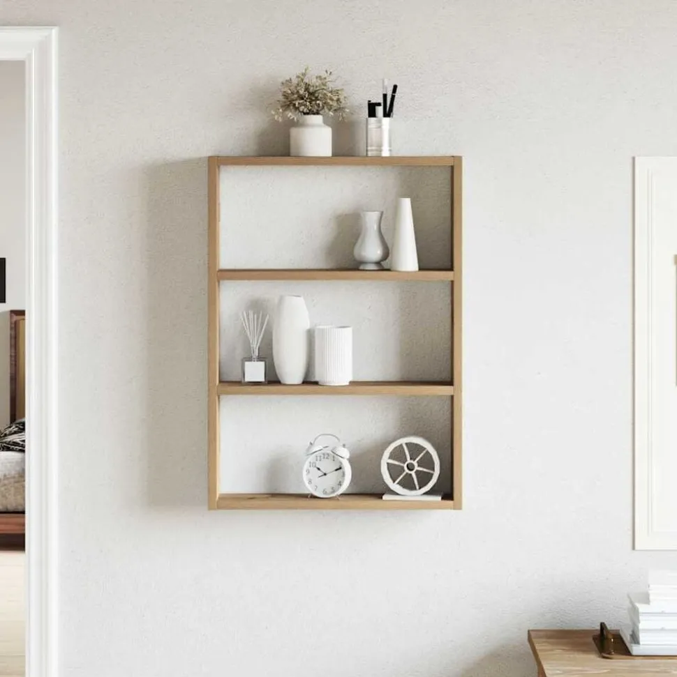 vidaXL Wandschap 43x9x60 cm bewerkt hout artisanaal eikenkleurig