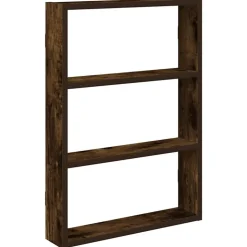 vidaXL Wandschap 43x9x60 cm bewerkt hout gerookt eikenkleurig