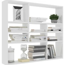 vidaXL Wandschap 90x16x78 cm bewerkt hout wit