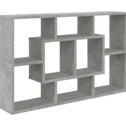 vidaXL Wandschap 85x16x52,5 cm bewerkt hout betongrijs
