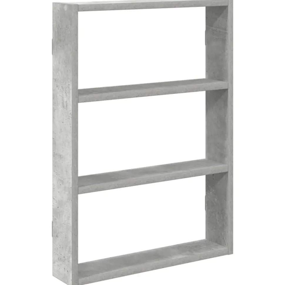 vidaXL Wandschap 43x9x60 cm bewerkt hout betongrijs