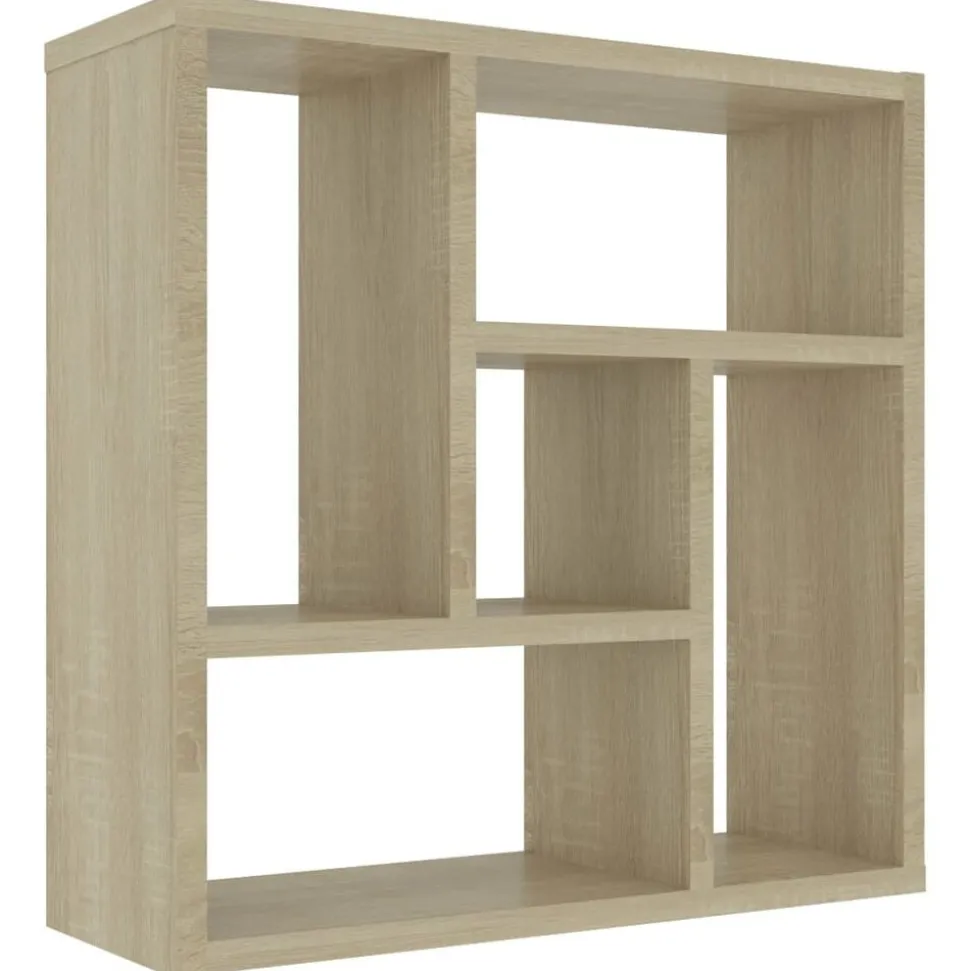 vidaXL Wandschap 45,1x16x45,1 cm bewerkt hout sonoma eikenkleurig