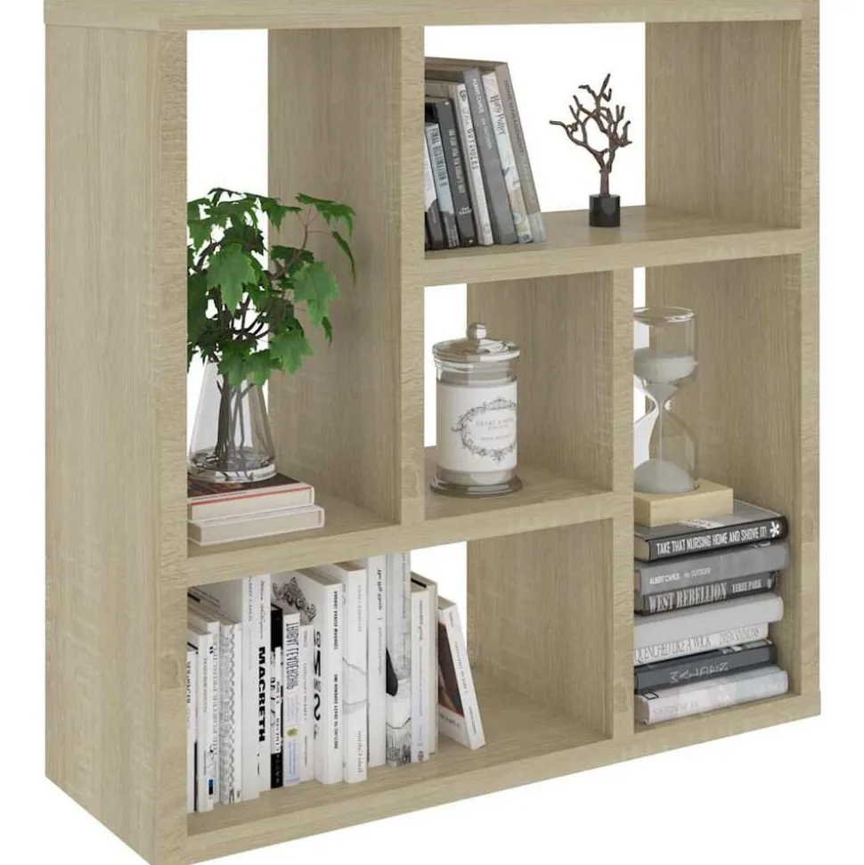 vidaXL Wandschap 45,1x16x45,1 cm bewerkt hout sonoma eikenkleurig