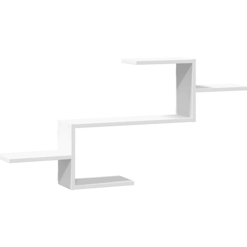 vidaXL Wandschap 104x15x49 cm bewerkt hout wit