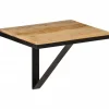 vidaXL Wandschap 40x30x32 cm massief mangohout en ijzer